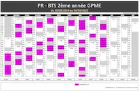 calendrier alternance BTS GPME année 2